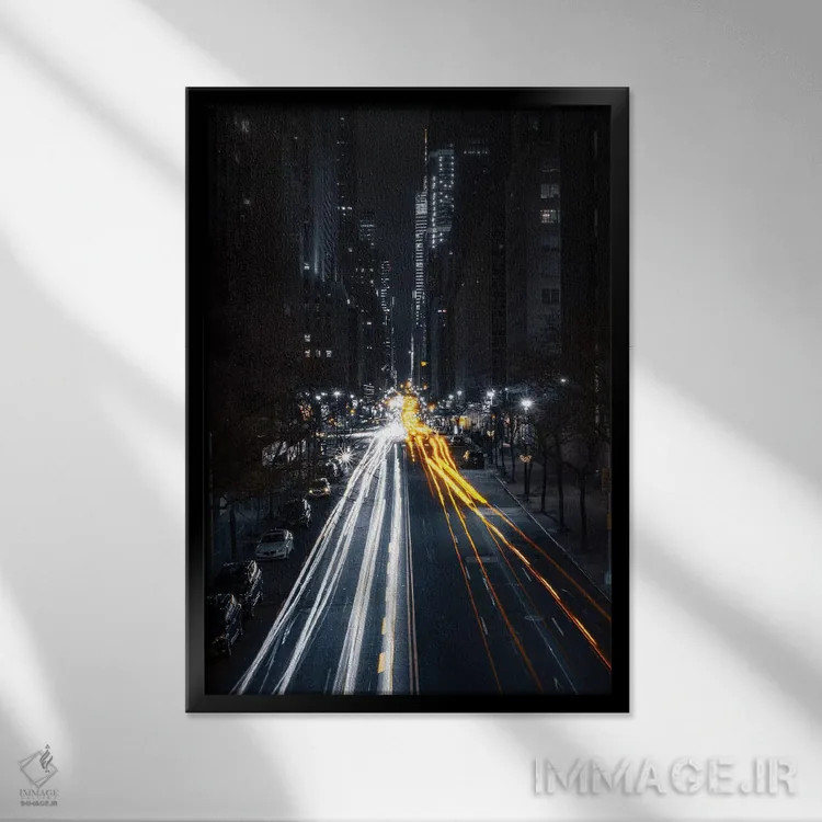 تابلو نیویورک سیتی XVI (شماره) اثر نیکیتا آباکوموف - نمای قابدار مشکی