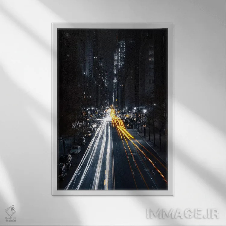 تابلو نیویورک سیتی XVI (شماره) اثر نیکیتا آباکوموف - نمای قابدار سفید