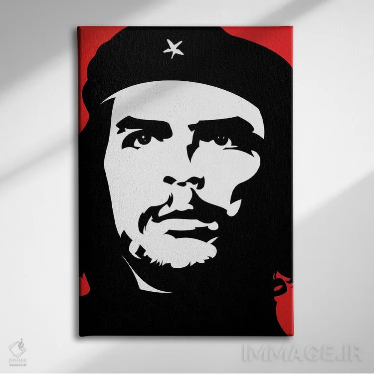 تابلو اوه خدای من چه (اشاره به چهگوارا) اثر نیکیتا آباکوموف - نمای روبهرو روی دیوار