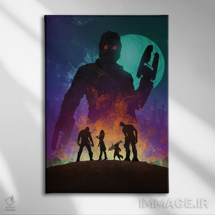 تابلو نگهبانان کهکشان اثر نیکیتا آباکوموف - نمای روبهرو روی دیوار