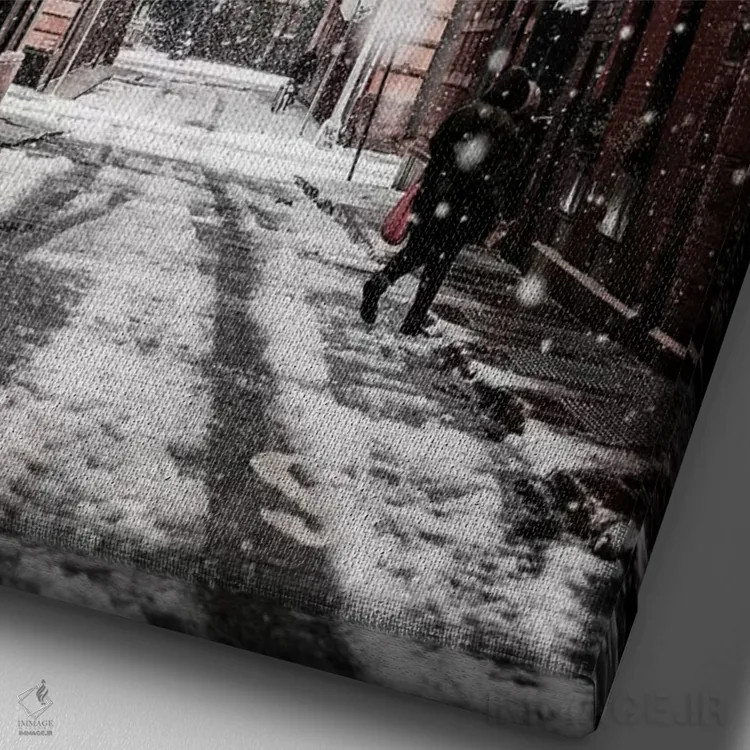 تابلو نیویورک هفدهم اثر نیکیتا آباکوموف - نمای نزدیک بافت بوم