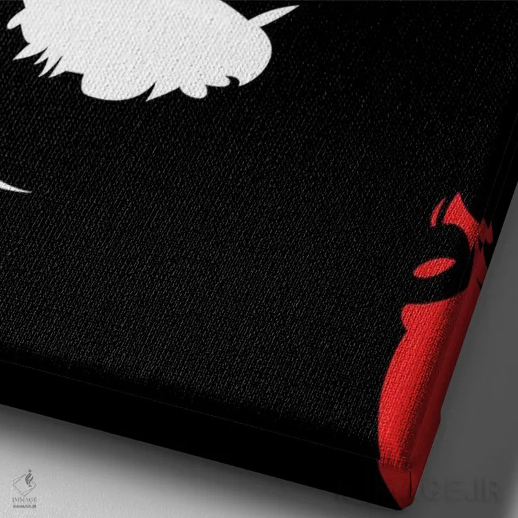 تابلو اوه خدای من چه (اشاره به چهگوارا) اثر نیکیتا آباکوموف - نمای نزدیک بافت بوم