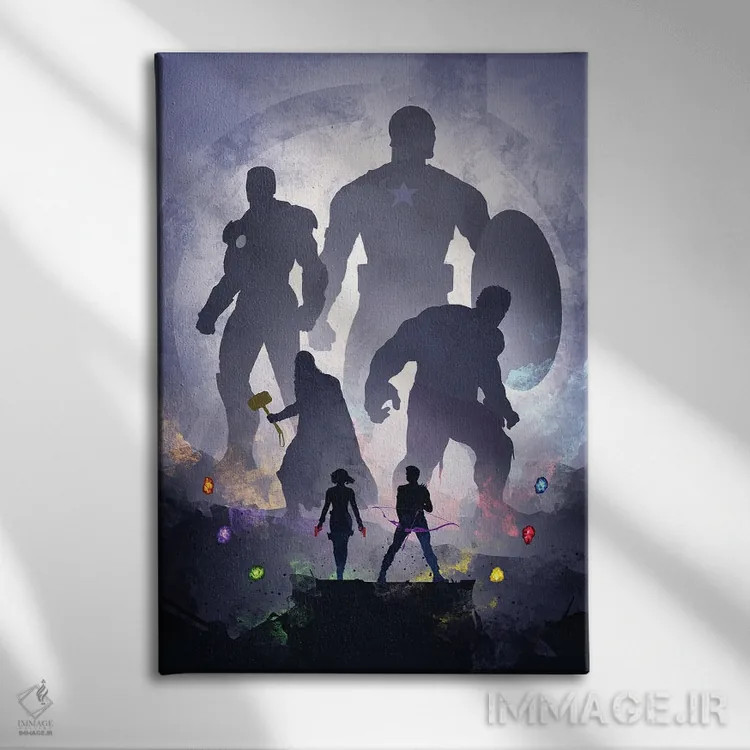 تابلو انتقامجویان اثر نیکیتا آباکوموف - نمای روبهرو روی دیوار