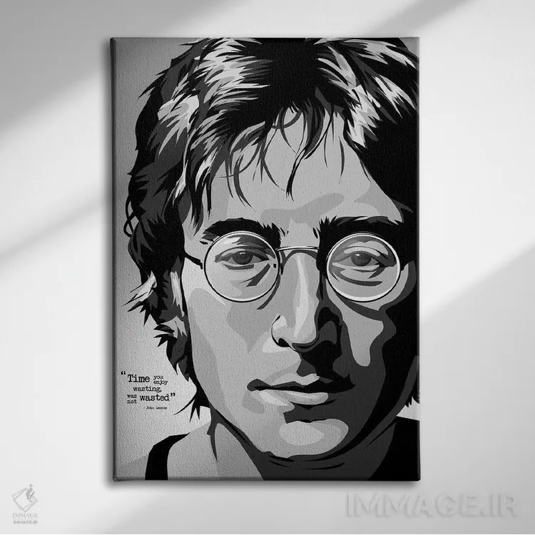 تابلو اوه خدای من لنون (اشاره به جان لنون) اثر نیکیتا آباکوموف - نمای روبهرو روی دیوار