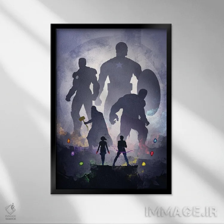 تابلو انتقامجویان اثر نیکیتا آباکوموف - نمای قابدار مشکی