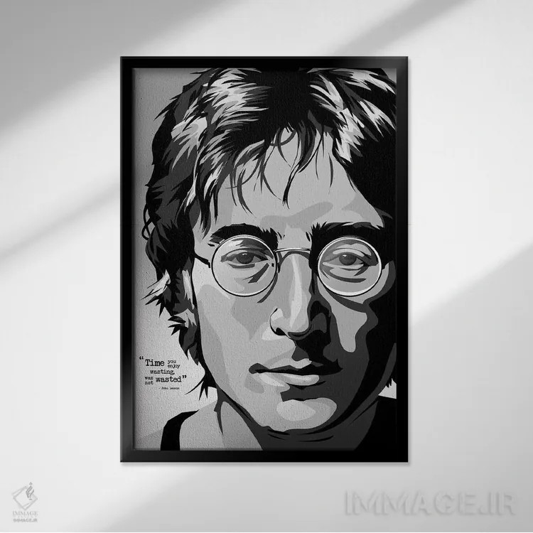 تابلو اوه خدای من لنون (اشاره به جان لنون) اثر نیکیتا آباکوموف - نمای قابدار مشکی