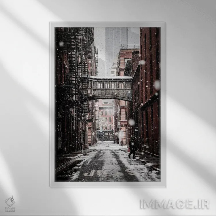 تابلو نیویورک هفدهم اثر نیکیتا آباکوموف - نمای قابدار سفید