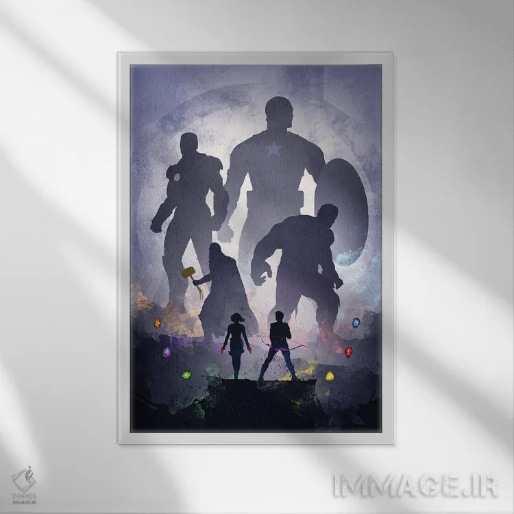 تابلو انتقامجویان اثر نیکیتا آباکوموف - نمای قابدار سفید