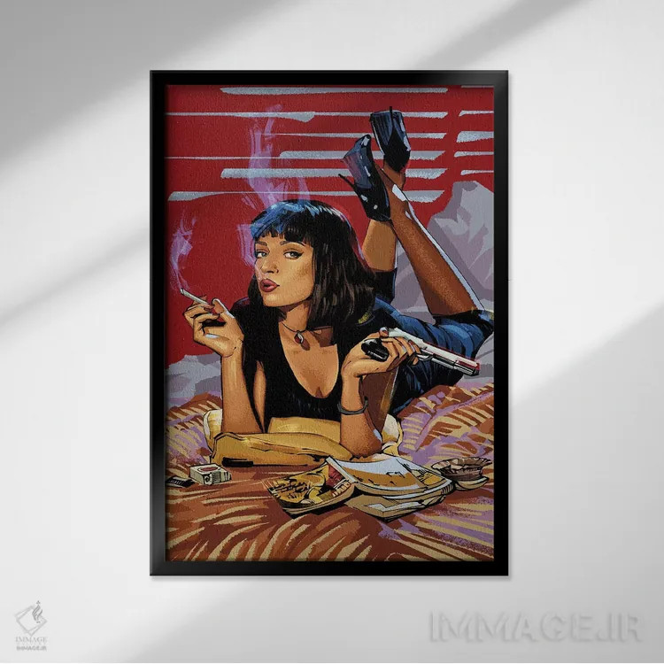 تابلو داستان عامهپسند (فیلم) اثر نیکیتا آباکوموف - نمای قابدار مشکی