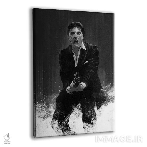 تابلو صورت زخمی در سیاه و سفید اثر نیکیتا آباکوموف - نمای پرسپکتیو محصول