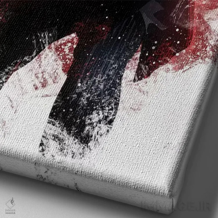 تابلو صورت زخمی (فیلم) اثر نیکیتا آباکوموف - نمای نزدیک بافت بوم