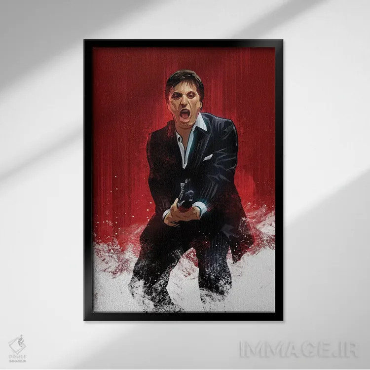 تابلو صورت زخمی (فیلم) اثر نیکیتا آباکوموف - نمای قابدار مشکی