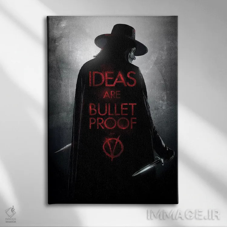 تابلو وی فور وندتا (فیلم) اثر نیکیتا آباکوموف - نمای روبهرو روی دیوار