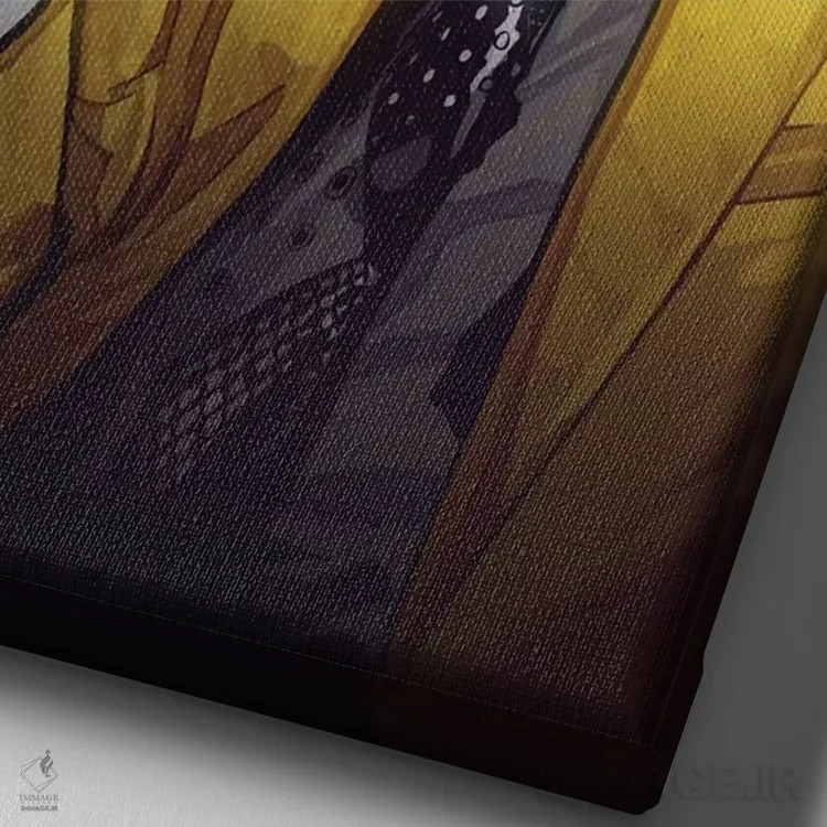 تابلو ماسک (فیلم) اثر نیکیتا آباکوموف - نمای نزدیک بافت بوم