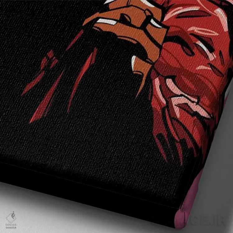 تابلو تایلر داردن (شخصیت فیلم باشگاه مشتزنی) اثر نیکیتا آباکوموف - نمای نزدیک بافت بوم