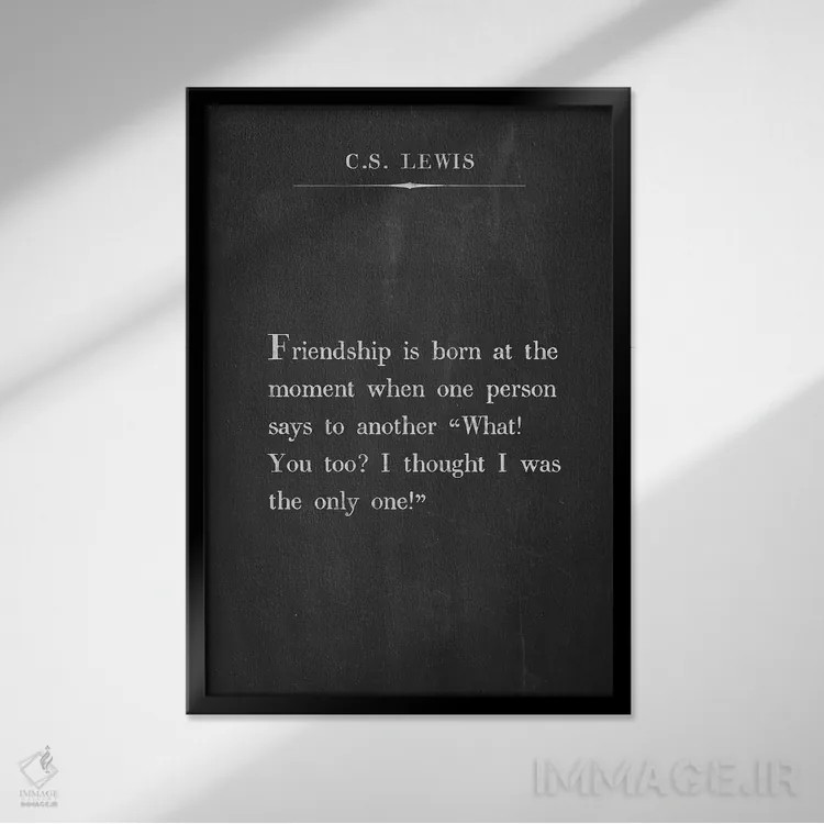 تابلو سخنان نویسنده ۳ اثر نیکیتا آباکوموف - نمای قابدار مشکی