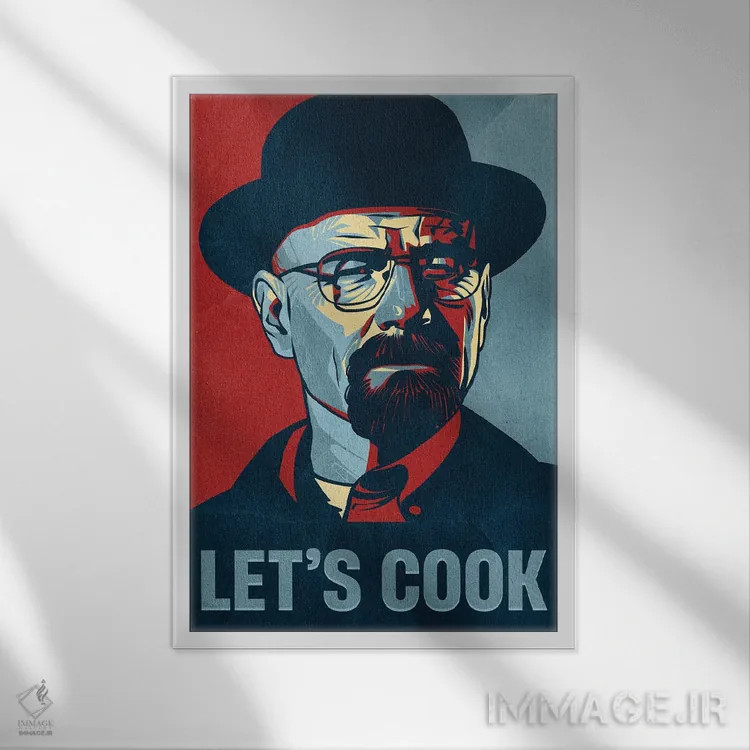 تابلو برکینگ بد: هایزنبرگ آشپز (فیلم یا سریال) اثر نیکیتا آباکوموف - نمای قابدار سفید