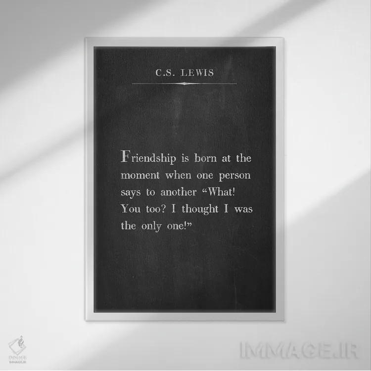 تابلو سخنان نویسنده ۳ اثر نیکیتا آباکوموف - نمای قابدار سفید