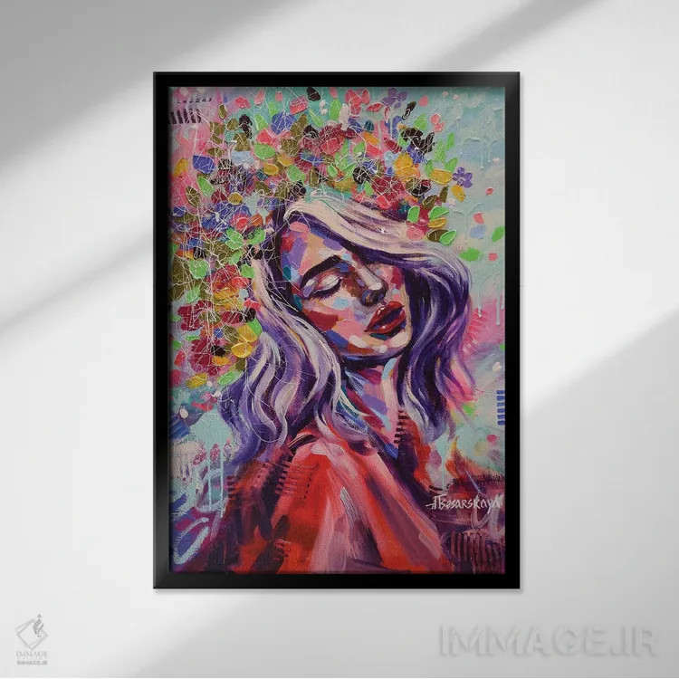 تابلو بهار اثر آلیاکساندرا تسسارسکایا - نمای قابدار مشکی