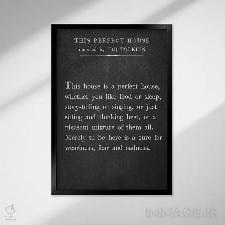 تابلو سخنان نویسنده ۱۰ اثر نیکیتا آباکوموف - نمای قابدار مشکی