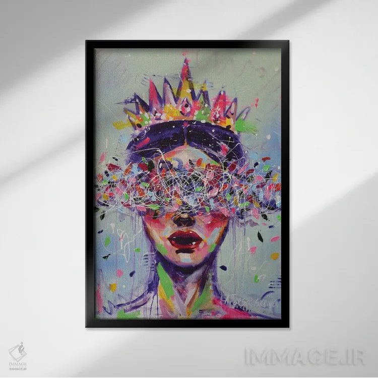 تابلو ملکه اثر آلیاکساندرا تسسارسکایا - نمای قابدار مشکی