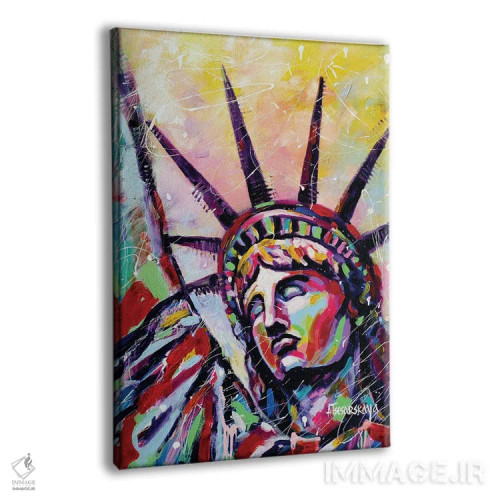 تابلو تندیس آزادی در رنگ قرمز اثر آلیاکساندرا تسسارسکایا - نمای پرسپکتیو محصول