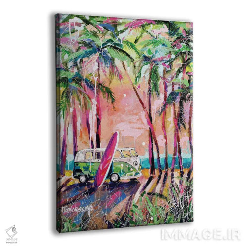 تابلو کاروان هیپی اثر آلیاکساندرا تسسارسکایا - نمای پرسپکتیو محصول