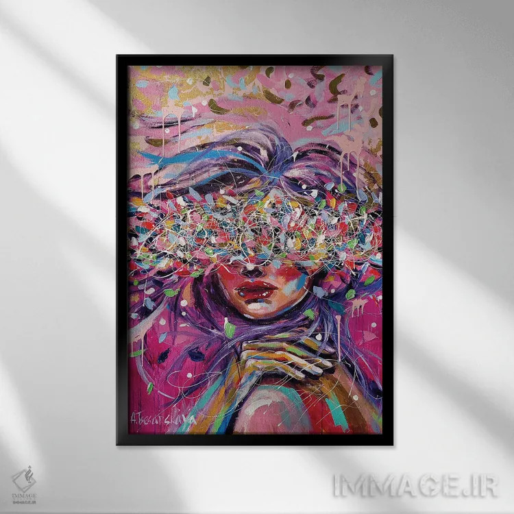 تابلو بهار در هوا اثر آلیاکساندرا تسسارسکایا - نمای قابدار مشکی