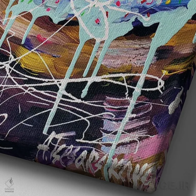 تابلو دوناتهای شیرین و رنگارنگ اثر آلیاکساندرا تسسارسکایا - نمای نزدیک بافت بوم