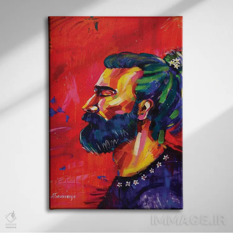 تابلو عشق آزاد اثر آلیاکساندرا تسسارسکایا - نمای روبهرو روی دیوار