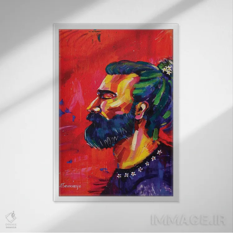 تابلو عشق آزاد اثر آلیاکساندرا تسسارسکایا - نمای قابدار سفید