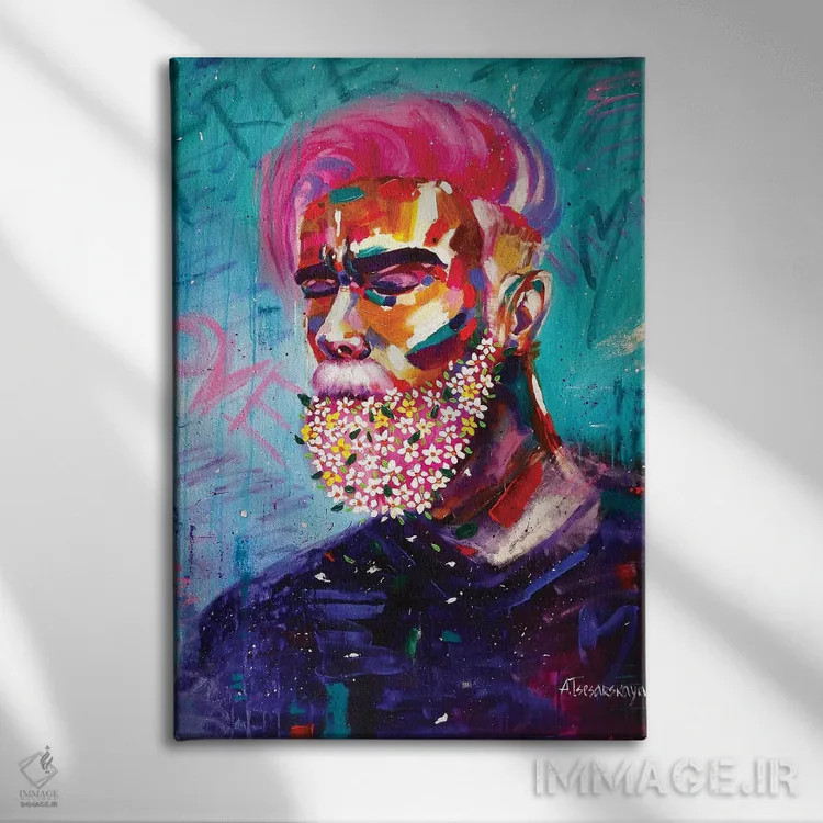 تابلو عشق آزاد ۲ اثر آلیاکساندرا تسسارسکایا - نمای روبهرو روی دیوار