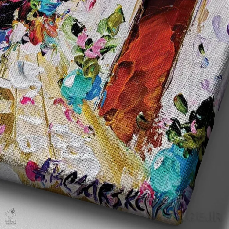 تابلو خیابانی در یونان اثر آلیاکساندرا تسسارسکایا - نمای نزدیک بافت بوم