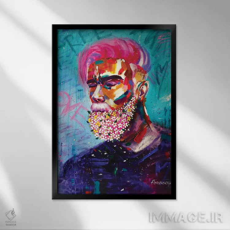 تابلو عشق آزاد ۲ اثر آلیاکساندرا تسسارسکایا - نمای قابدار مشکی