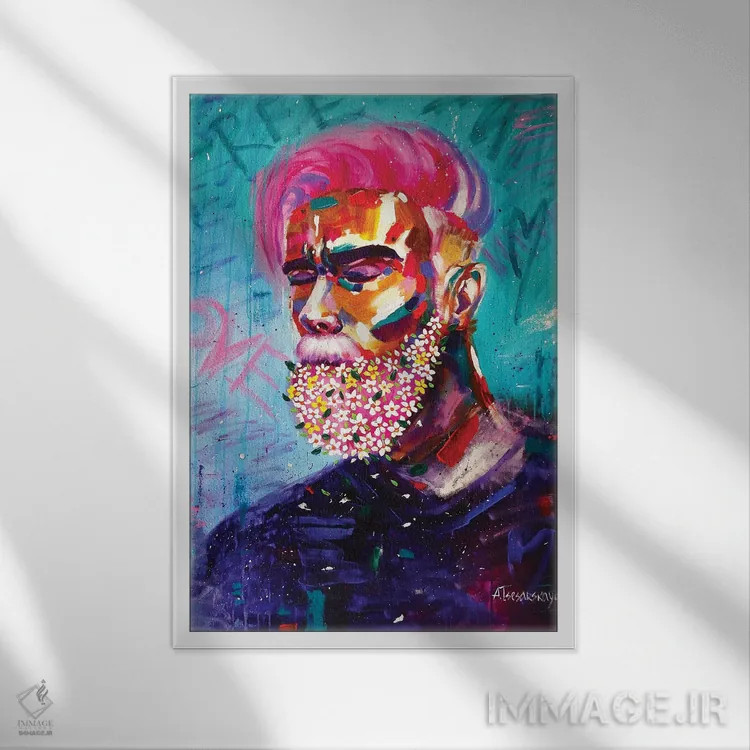 تابلو عشق آزاد ۲ اثر آلیاکساندرا تسسارسکایا - نمای قابدار سفید