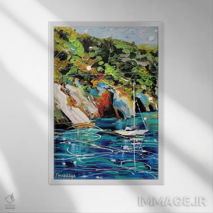 تابلو تابستان اثر آلیاکساندرا تسسارسکایا - نمای قابدار سفید