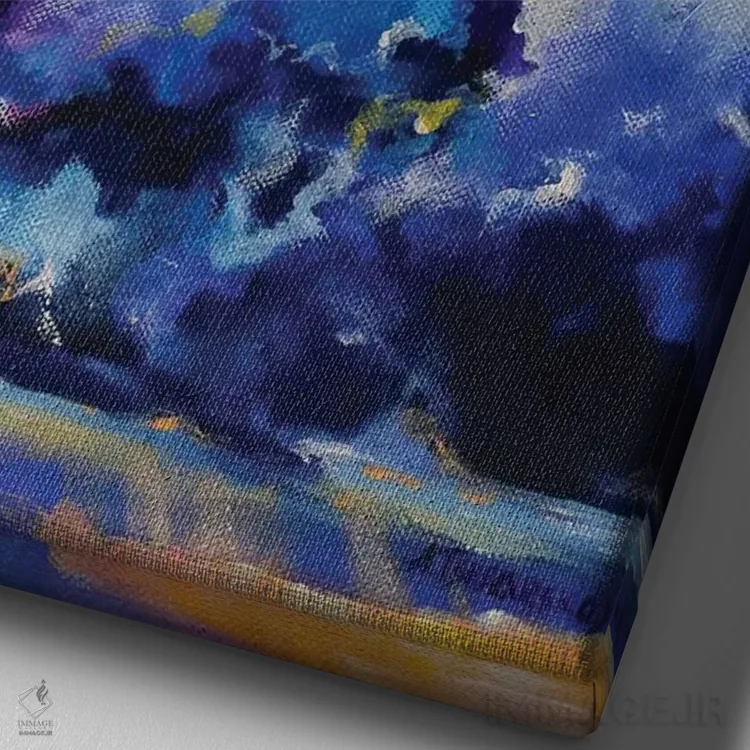 تابلو آسمان ارغوانی اثر آلیاکساندرا تسسارسکایا - نمای نزدیک بافت بوم