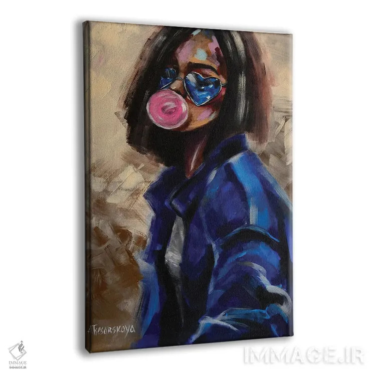 تابلو دختر جوان اثر آلیاکساندرا تسسارسکایا - نمای پرسپکتیو محصول