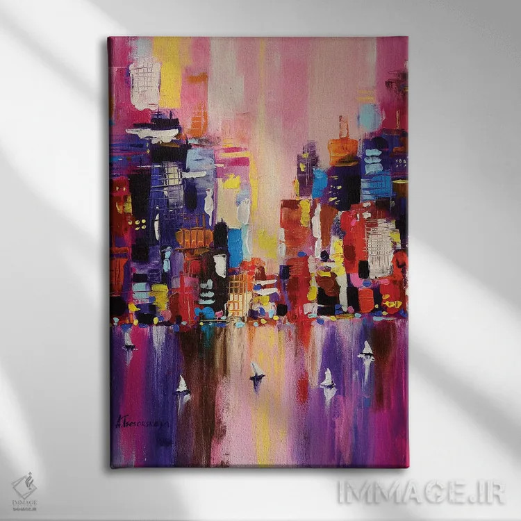 تابلو نیویورک اثر آلیاکساندرا تسسارسکایا - نمای روبهرو روی دیوار