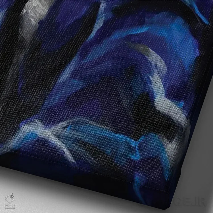 تابلو دختر جوان اثر آلیاکساندرا تسسارسکایا - نمای نزدیک بافت بوم