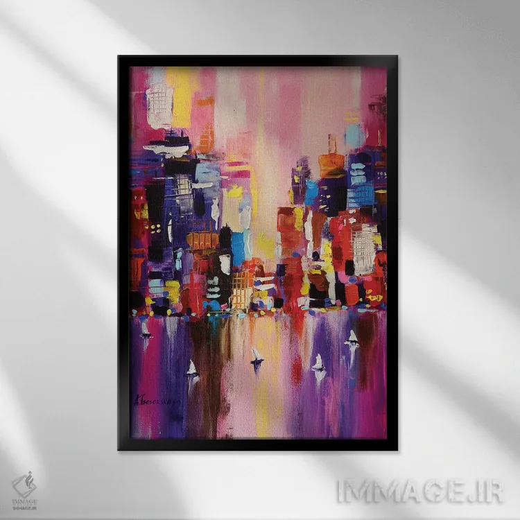 تابلو نیویورک اثر آلیاکساندرا تسسارسکایا - نمای قابدار مشکی