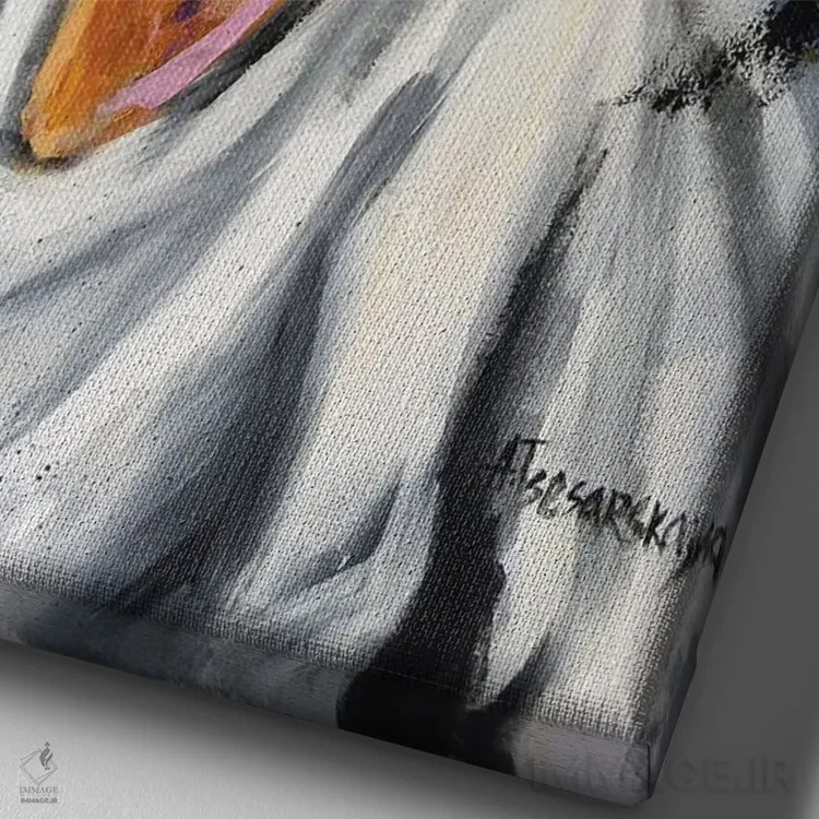 تابلو ملکه اثر آلیاکساندرا تسسارسکایا - نمای نزدیک بافت بوم