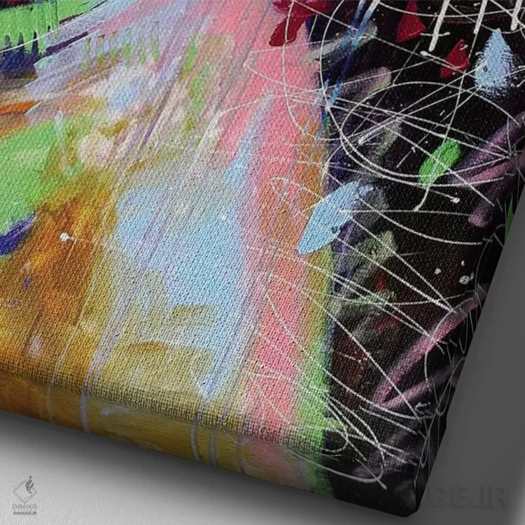 تابلو رویاهای شیرین اثر آلیاکساندرا تسسارسکایا - نمای نزدیک بافت بوم