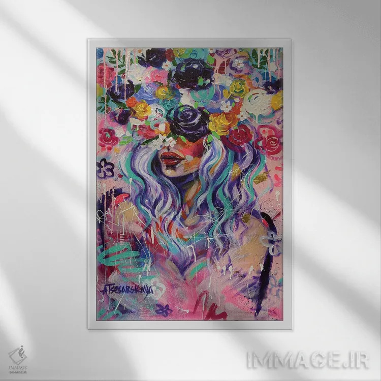 تابلو احساسات اثر آلیاکساندرا تسسارسکایا - نمای قابدار سفید