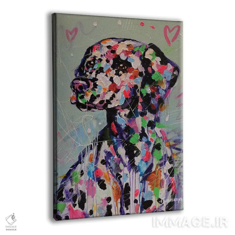 تابلو سگ دالماتینی اثر آلیاکساندرا تسسارسکایا - نمای پرسپکتیو محصول