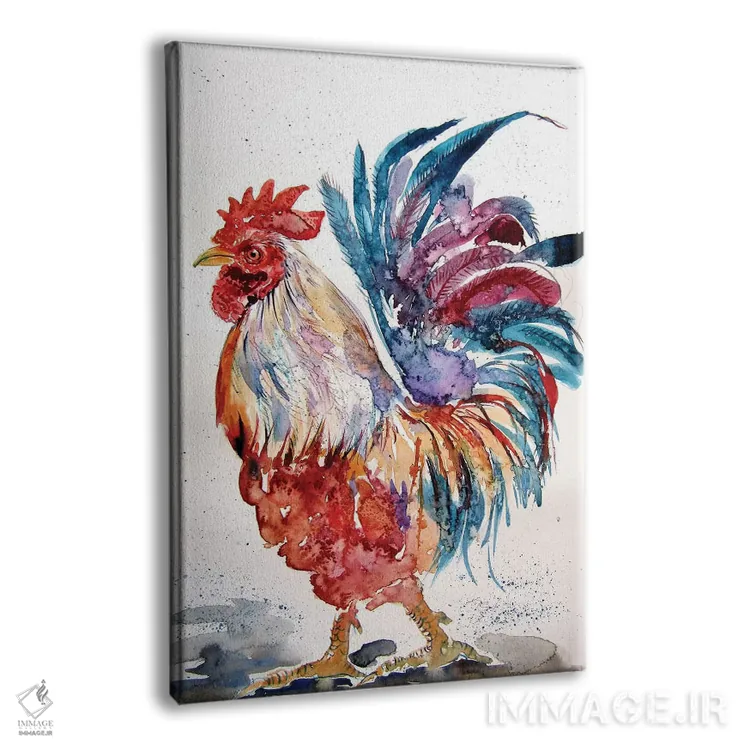 تابلو خروس در حیاط ۲ اثر آنا بریجیتا کوواچ - نمای پرسپکتیو محصول