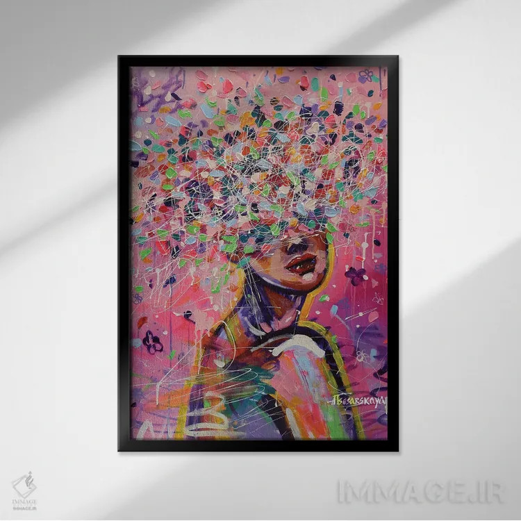 تابلو در ذهن من اثر آلیاکساندرا تسسارسکایا - نمای قابدار مشکی