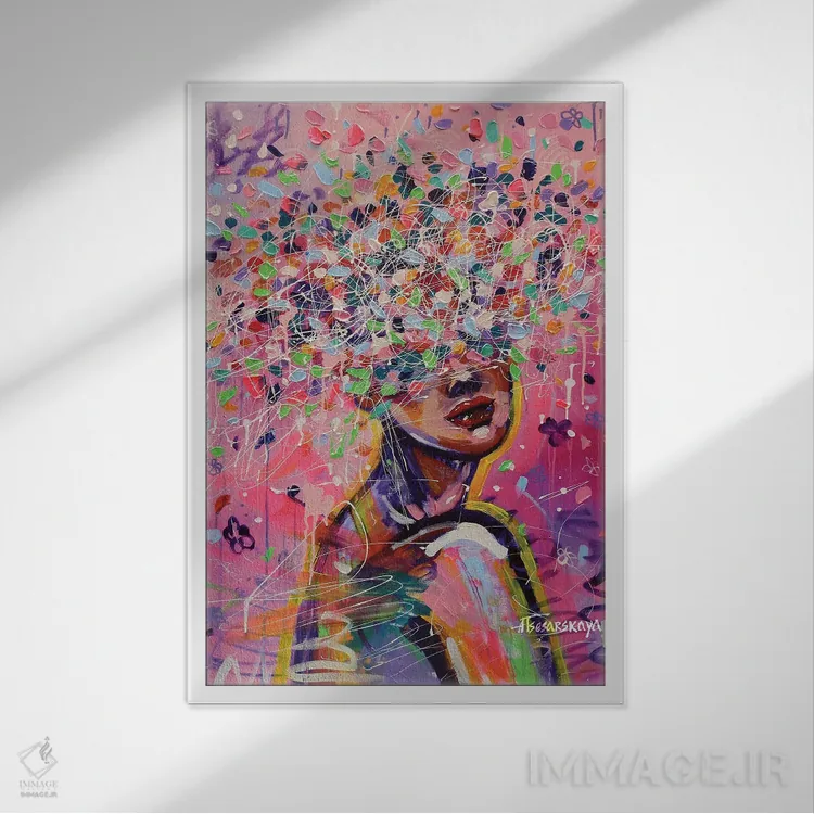 تابلو در ذهن من اثر آلیاکساندرا تسسارسکایا - نمای قابدار سفید