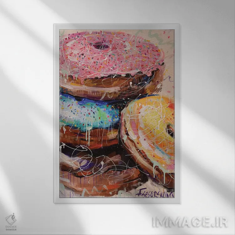 تابلو دوناتها اثر آلیاکساندرا تسسارسکایا - نمای قابدار سفید