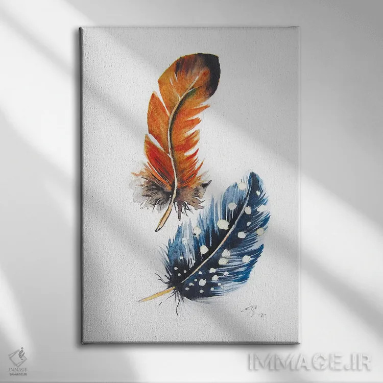 تابلو پرها ۲ اثر آنا بریجیتا کوواچ - نمای روبهرو روی دیوار